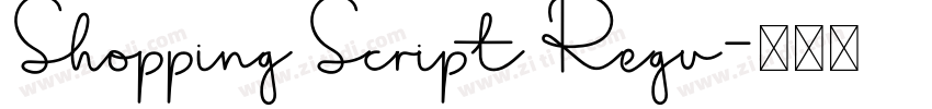 Shopping Script Regu字体转换
